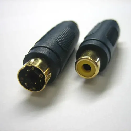 T.E.G. S-VHS Verloopkabel Cinch Female S-VHS Male verguld