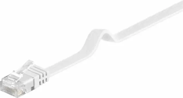 Microconnect CAT6 U/UTP flat netwerkkabel 15m wit plat