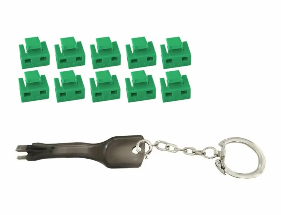 Microconnect RJ45 port blockers groen 10 stuks