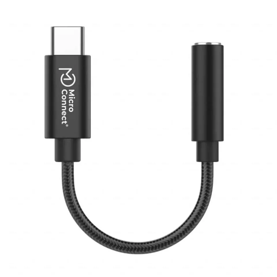 Microconnect Premium MC-AUDIO-USBC adapter USB-C zwart 13cm