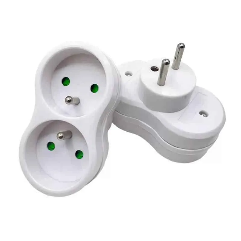 Microconnect verdeelstekker EU naar 2x Type E wit