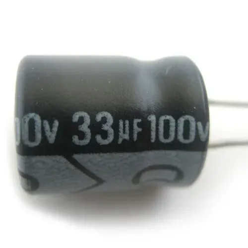 T.E.G. Elco Radiaal 33uF 100V staand