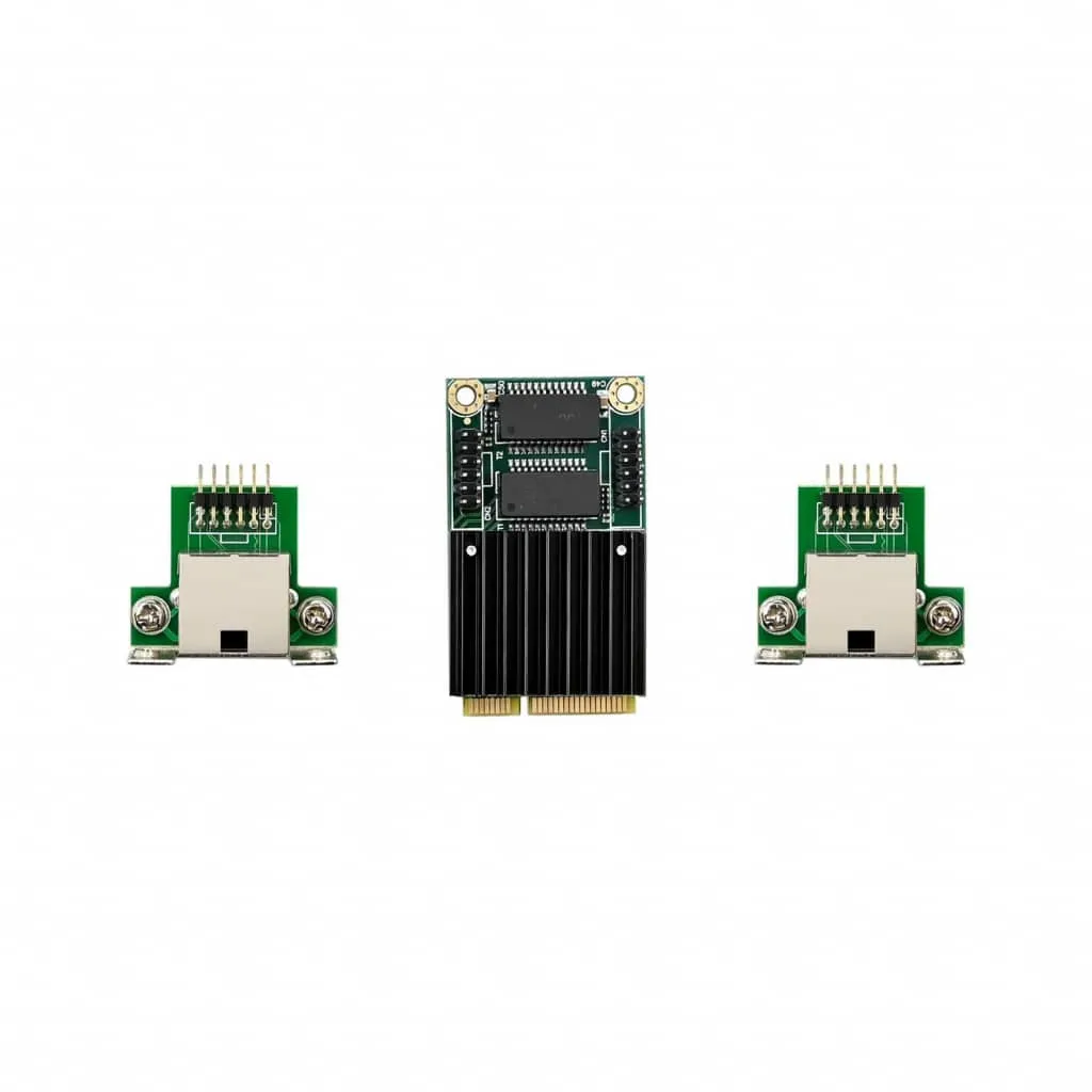 Microconnect 8111H Mini PCIe netwerkkaart dual RJ45 1G
