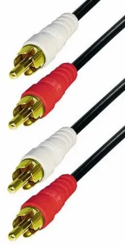 T.E.G. RCA stereokabel 2x RCA 5,0 m verguld