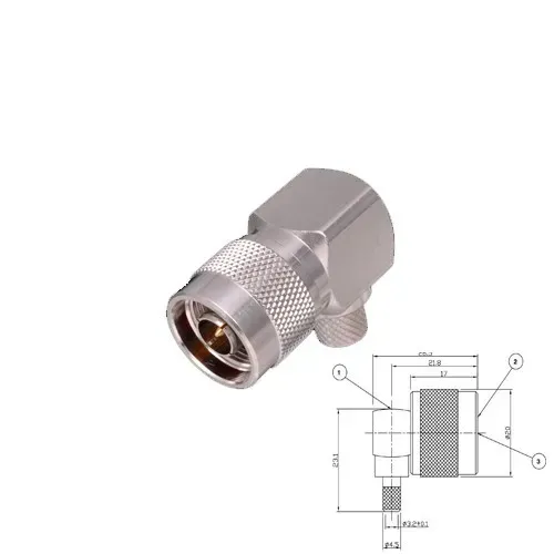 T.E.G. N crimp plug male haaks RG58 Belden 9907