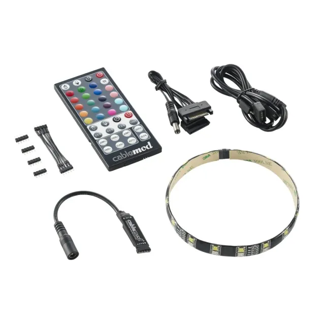 CableMod WideBeam Hybrid ledstrip 30cm RGB wit