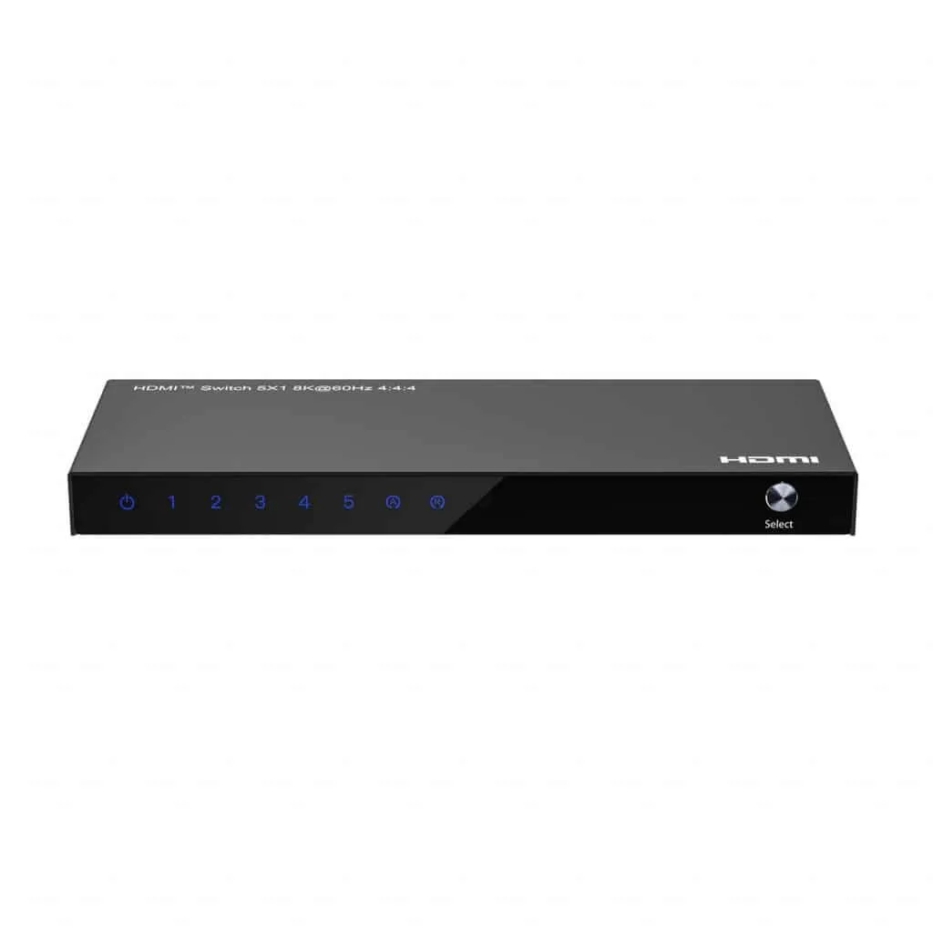 Microconnect 8K@60Hz HDMI switch 5x1 met afstandsbediening