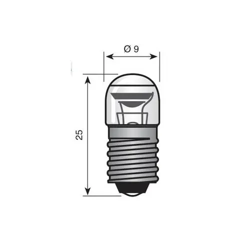T.E.G. E10 Neonlampje 220V 1,5mA zonder reflector