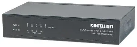 T.E.G. 5-poort gigabit PoE switch 68W 5x PoE