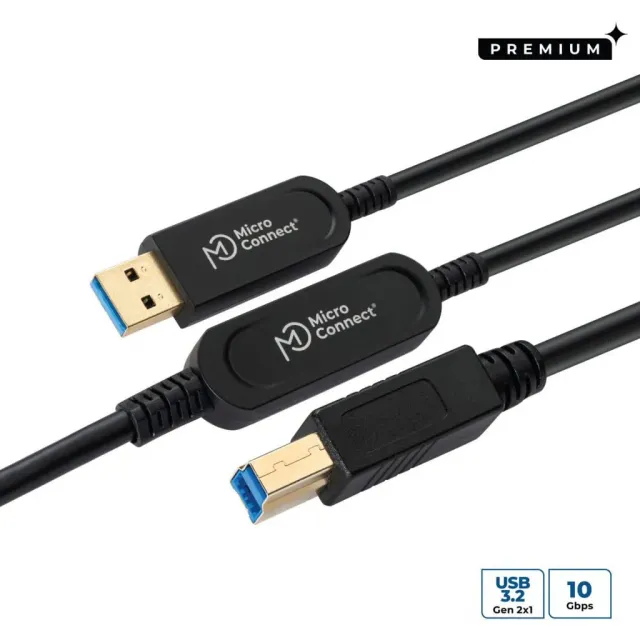 Microconnect Premium USB 3.2 Gen 2 Kabel A-B 15m 10Gbps