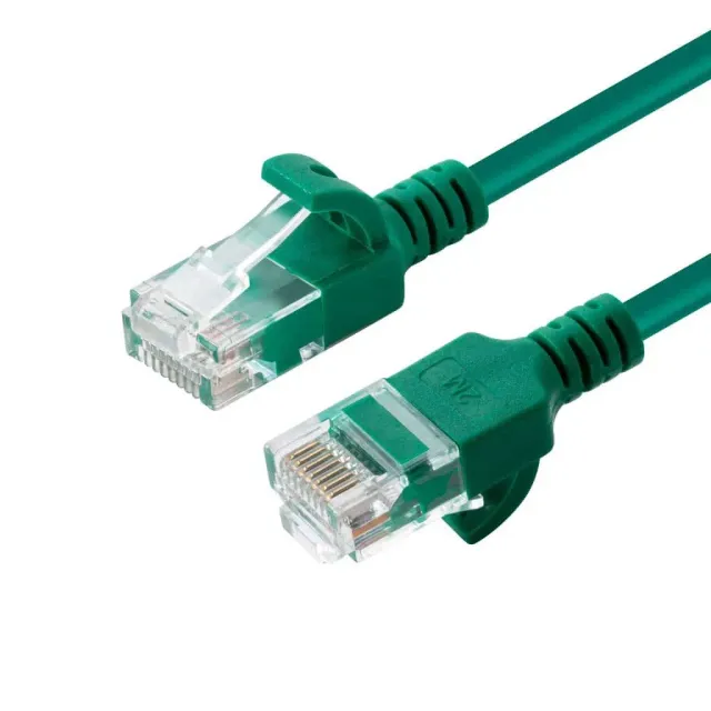 Microconnect CAT6a U/UTP slim netwerkkabel 0,25m groen