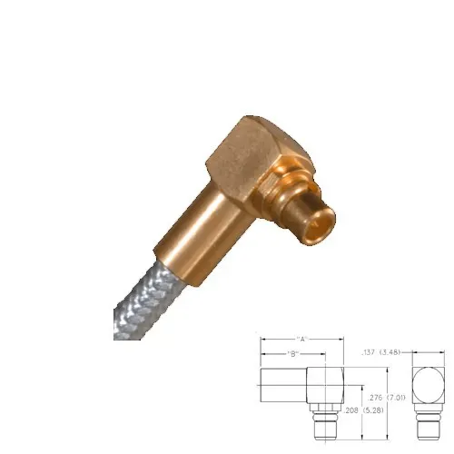 T.E.G. MMCX crimp plug male haaks RG316