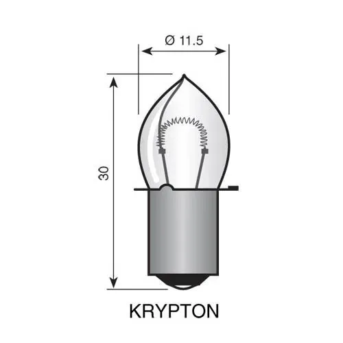 T.E.G. Krypton lampje 7,2V 550mA PX13,5S 4W