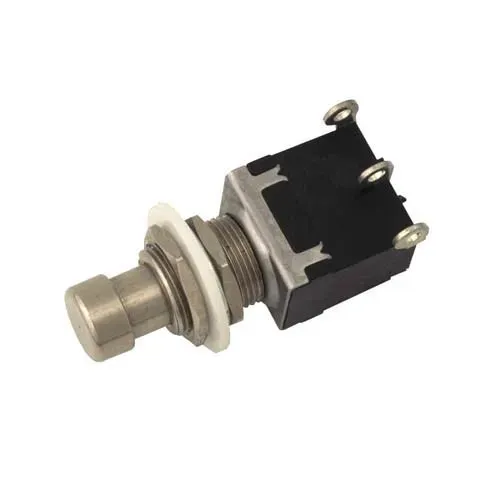 T.E.G. voetschakelaar 1xOm 250V 2A soldeer metalen knop
