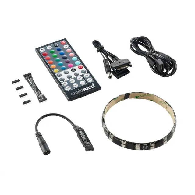 CableMod WideBeam Hybrid LED strip 30cm RGB/UV