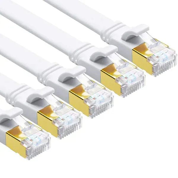Yauhody Y-NC8-FW5PK Cat8 netwerkkabel wit 5-pack 40Gbps