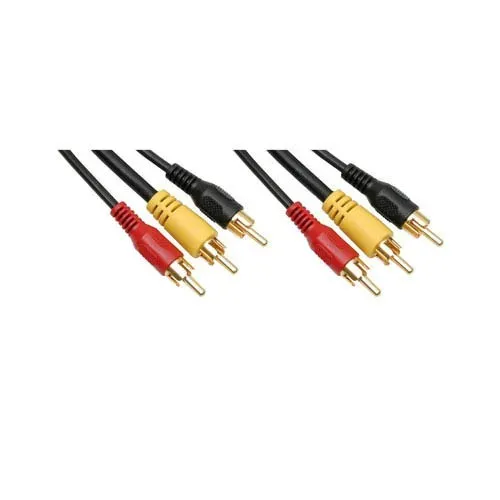 T.E.G. 2+1 Cinch AV Kabel 20 Meter Verguld