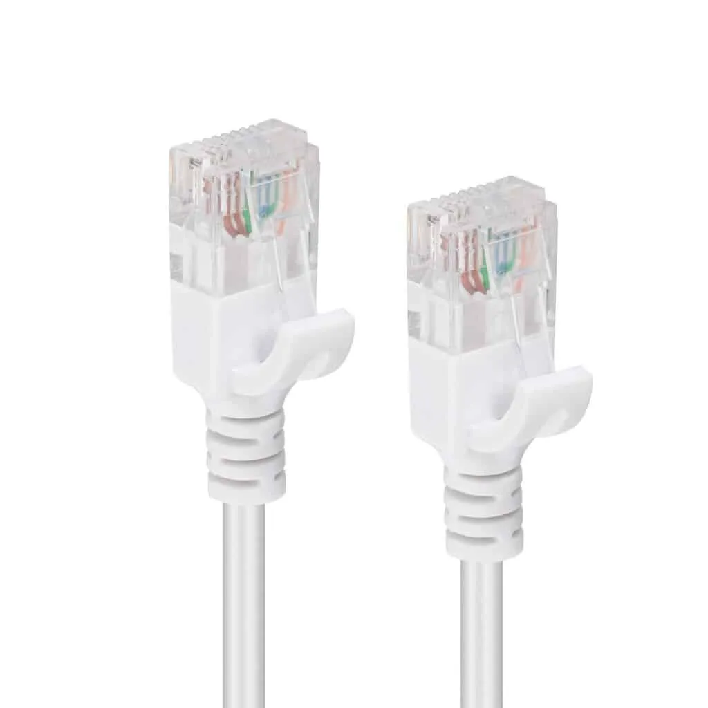 Microconnect CAT6a netwerkkabel 0,15 meter wit slim