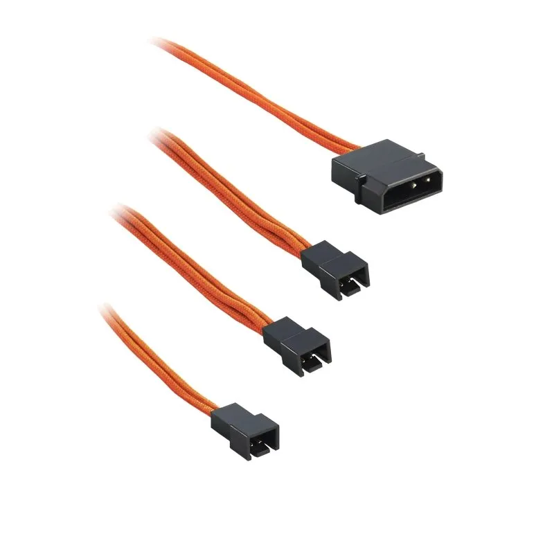 CableMod ModFlex Molex naar 3x fan adapter oranje 60cm
