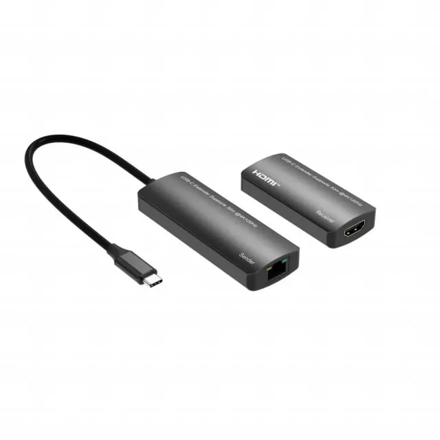 Microconnect USB-C naar HDMI-extender 30m 4K 120Hz