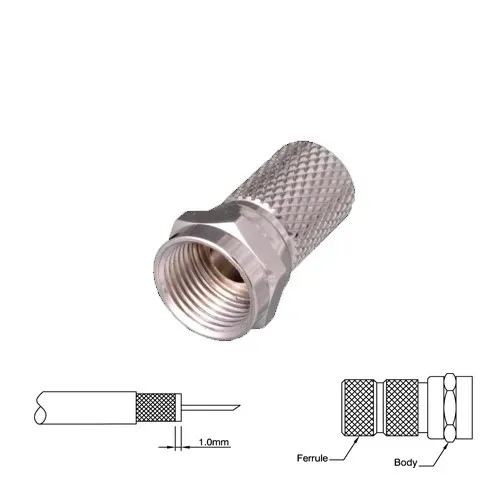 T.E.G. F Twist-on Plug Male voor RG6-H125 Kabel