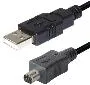 T.E.G. USB-A naar mini-USB 8-pin kabel 1.8m zwart