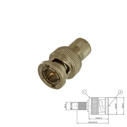 T.E.G. BNC male krimpplug RG6 Belden 8281