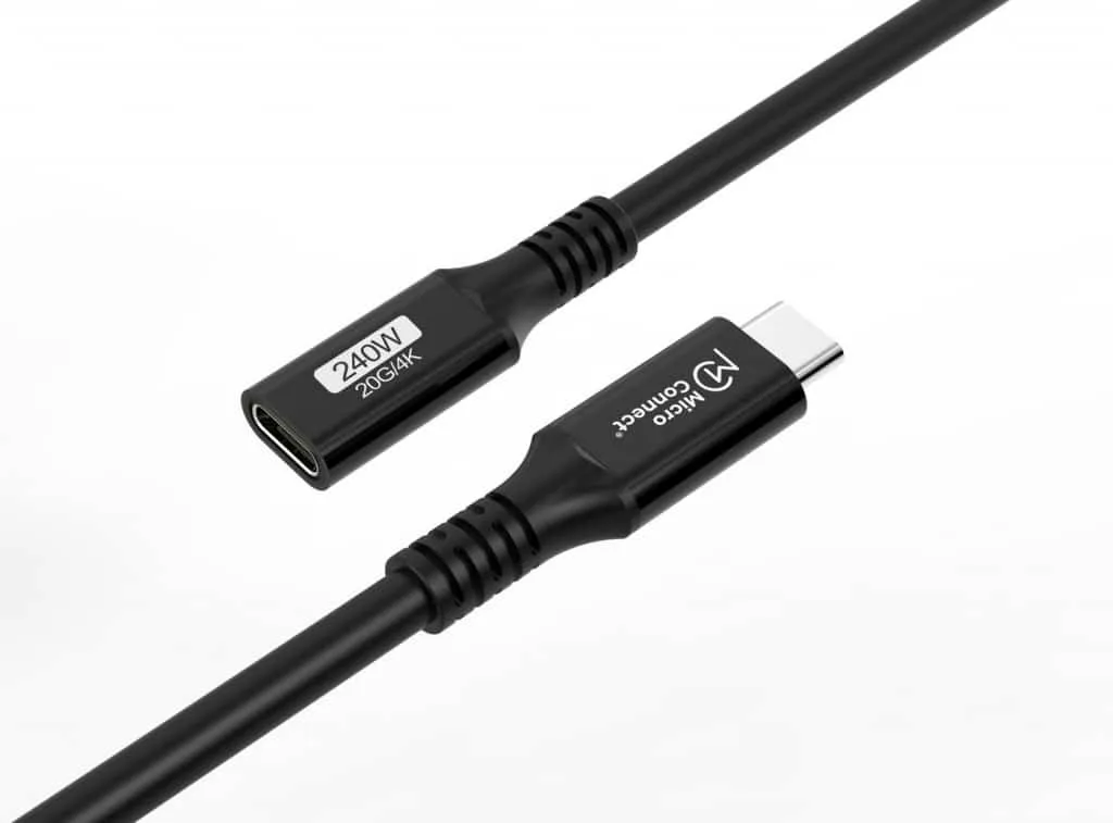 Microconnect Premium USB-C verlengkabel 1m 20Gbps 240W