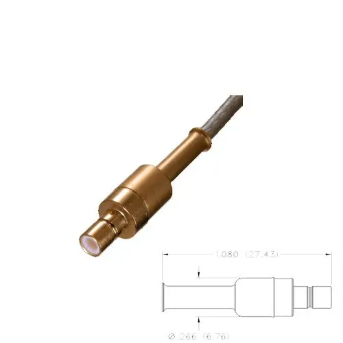 T.E.G. SMB crimp plug female verguld RG174