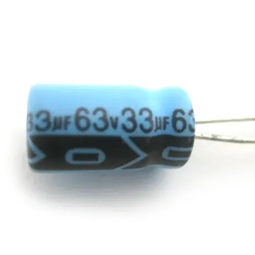 T.E.G. Elco radiaal 33uF 63V staand