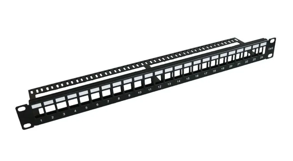 Microconnect 19 inch blind patchpaneel 24-poorts 1U metaal