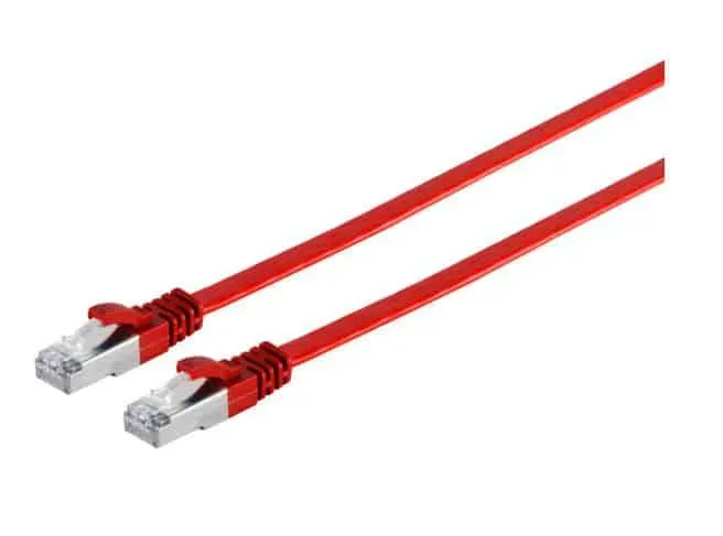 Microconnect CAT6a Flat Netwerkkabel 15m Rood