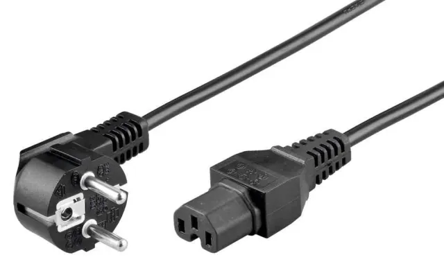 Microconnect stroomkabel Schuko haaks C15 3m zwart
