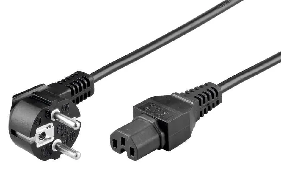 Microconnect stroomkabel Schuko haaks C15 3m zwart