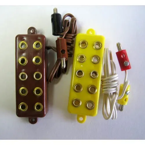 T.E.G. H0 contactdoos 5-voudig modelbouw geel per stuk