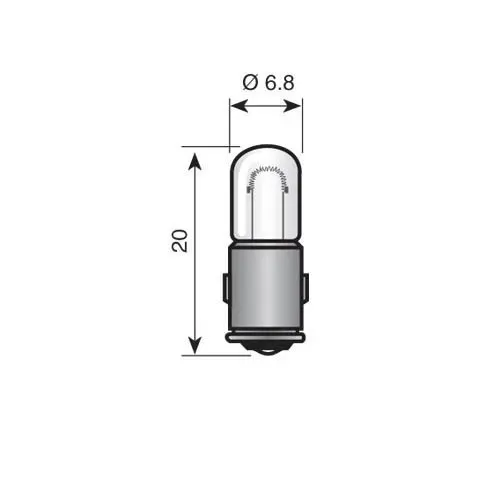 T.E.G. BA7S bajonetlampje 36V 50mA 20x6,8mm 10 stuks