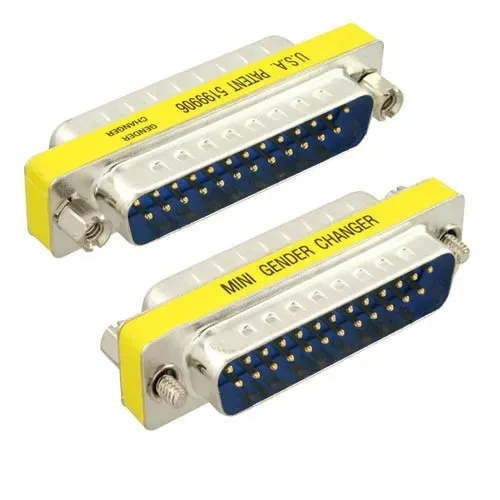 T.E.G. Gender Changer DB25M-DB25M Adapter Inline