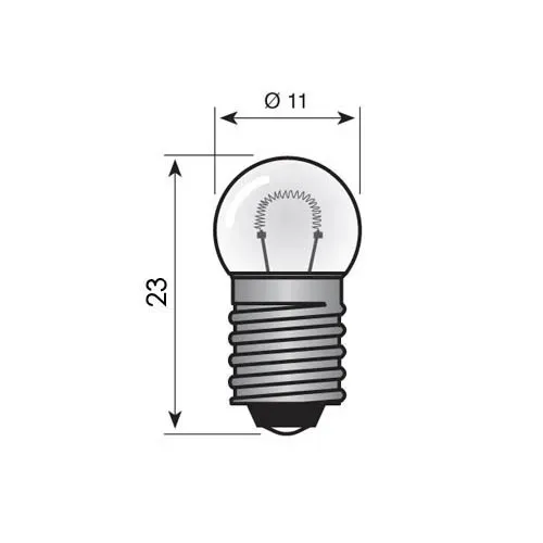 T.E.G. E10 lampje bol 12V 40mA per stuk