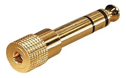 T.E.G. verloopadapter 6,3mm male-3,5mm female stereo