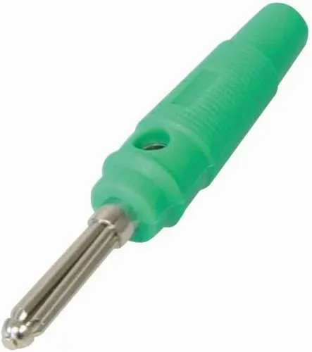 T.E.G. Banaanstekker 4mm schroefbevestiging groen