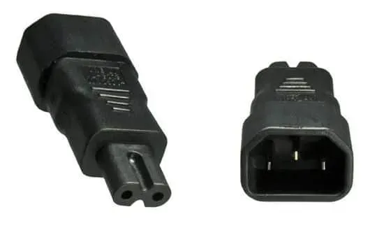 Microconnect C14 - C7 stroomadapter zwart compact