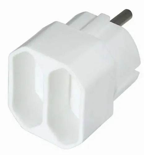 T.E.G. Schuko naar Euro adapter 1 naar 2 wit