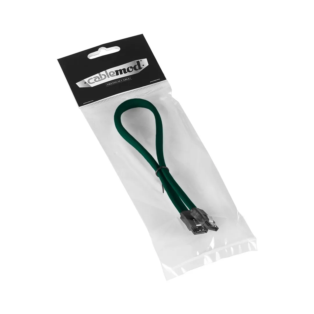 CableMod ModMesh SATA 3 kabel 30cm groen gesleeved