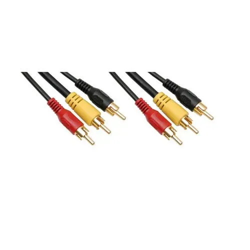T.E.G. AV cinchkabel 15m 2+1 tulp verguld