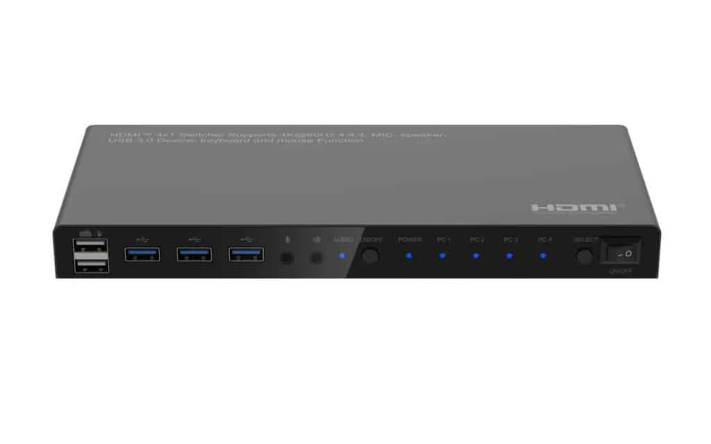 Microconnect HDMI KVM switch 4x1 4K 60Hz USB 3.0