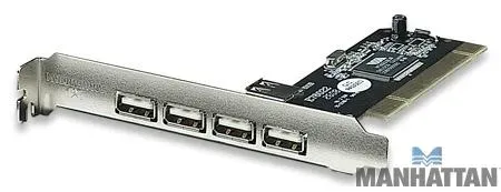 T.E.G. USB 2.0 PCI insteekkaart 4-poorts intern