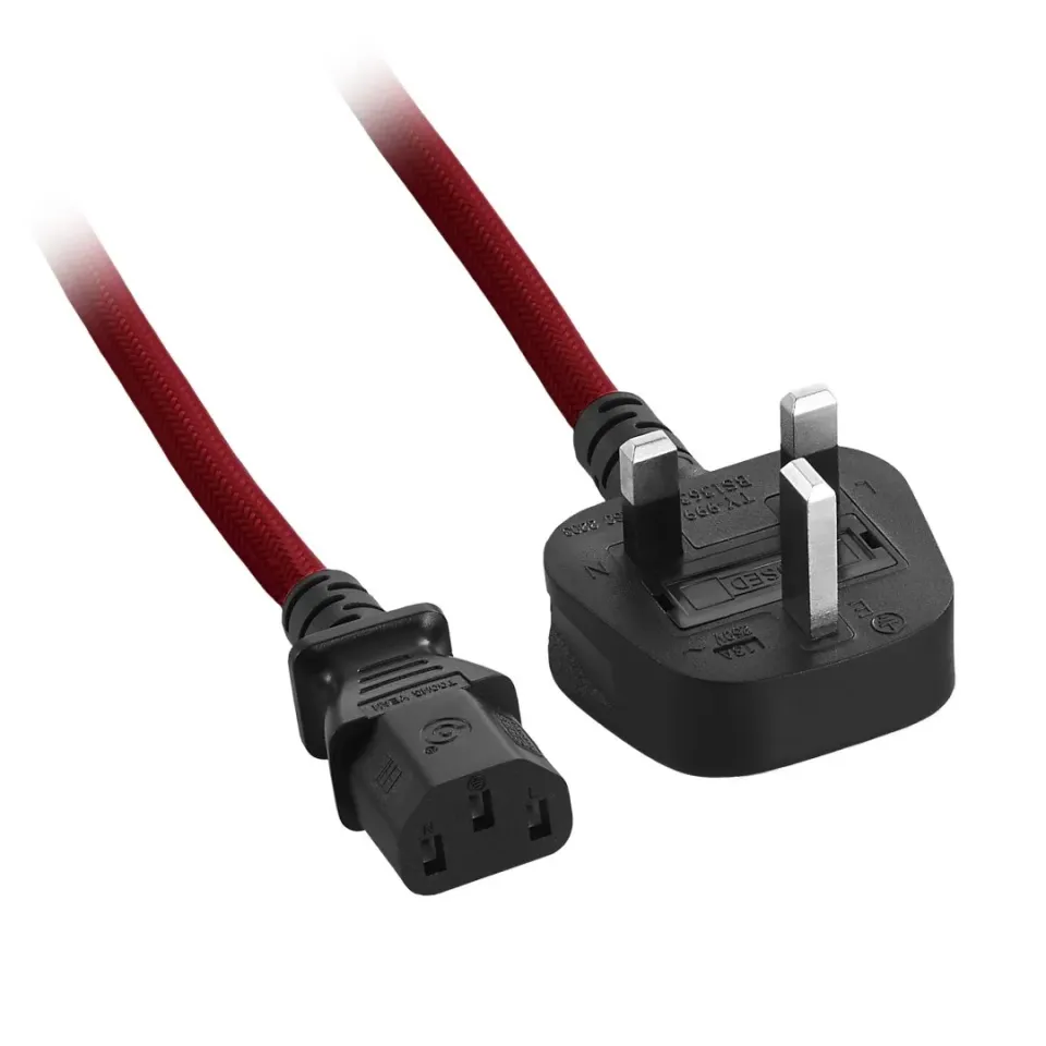 CableMod ModMesh Power Cord C13 UK 2m stroomkabel rood