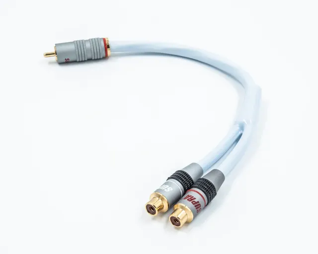 Supra Y-Link RCA y-adapter 1 male 2 female 25 cm