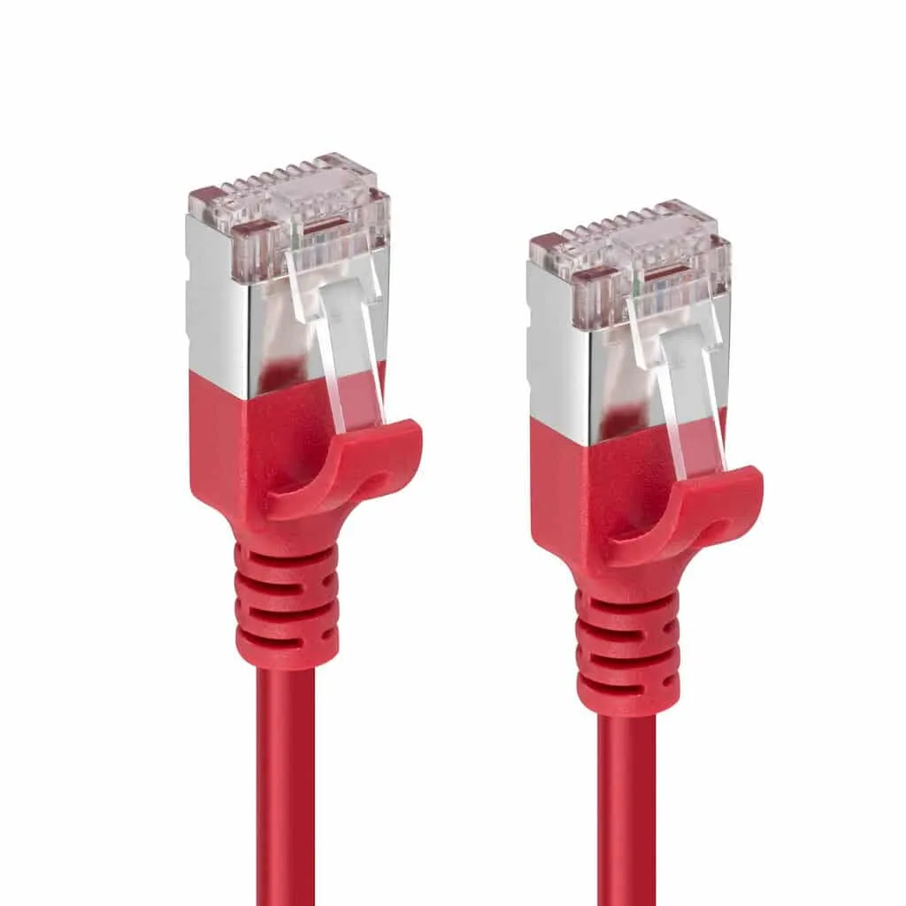 Microconnect CAT6A U-FTP Slim netwerkkabel 0,25 m rood LSZH