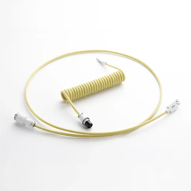 CableMod Pro coiled toetsenbordkabel 150cm lemon ice